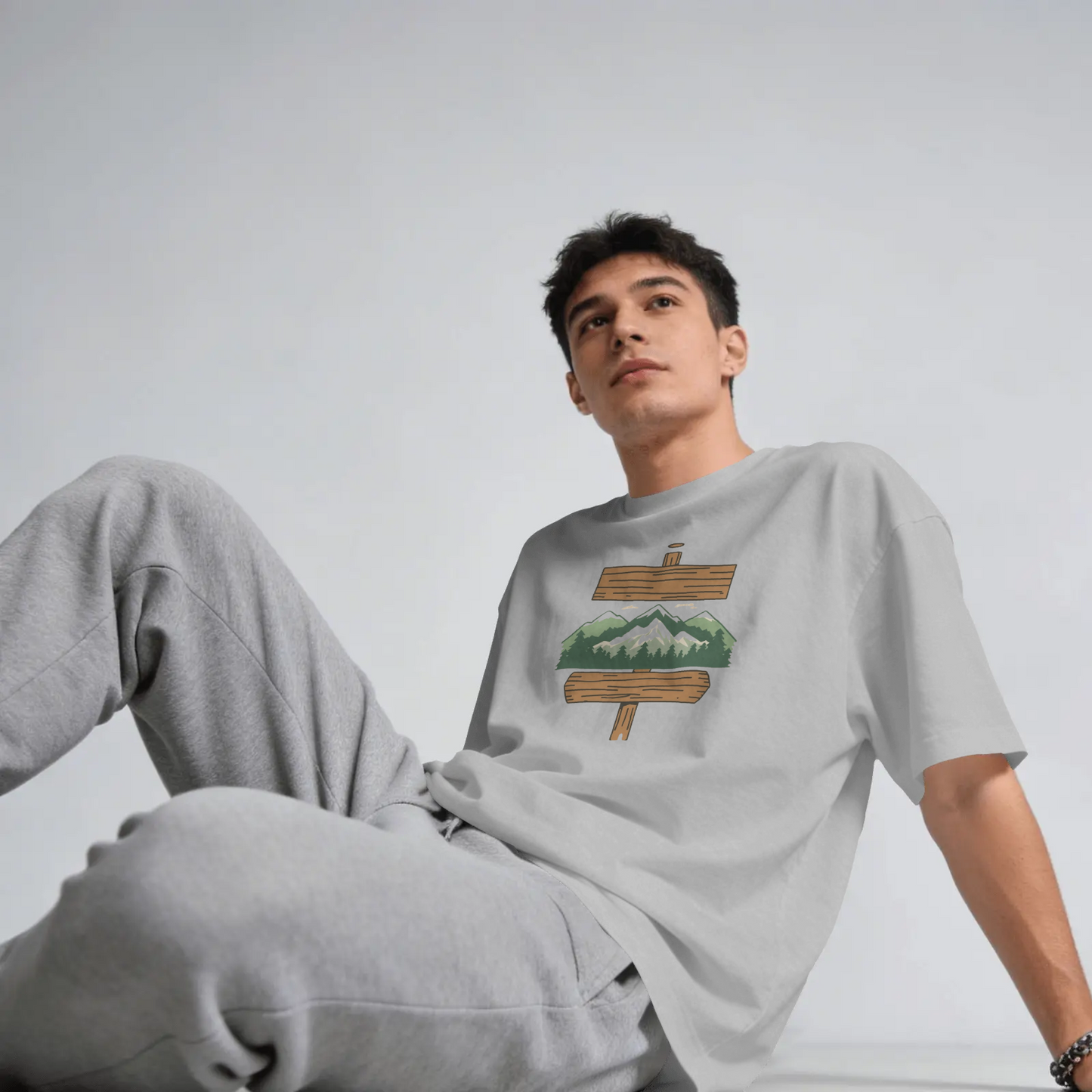 DRIPRA | The Trail Doesn't Ask Questions — Oversized Graphic Tee