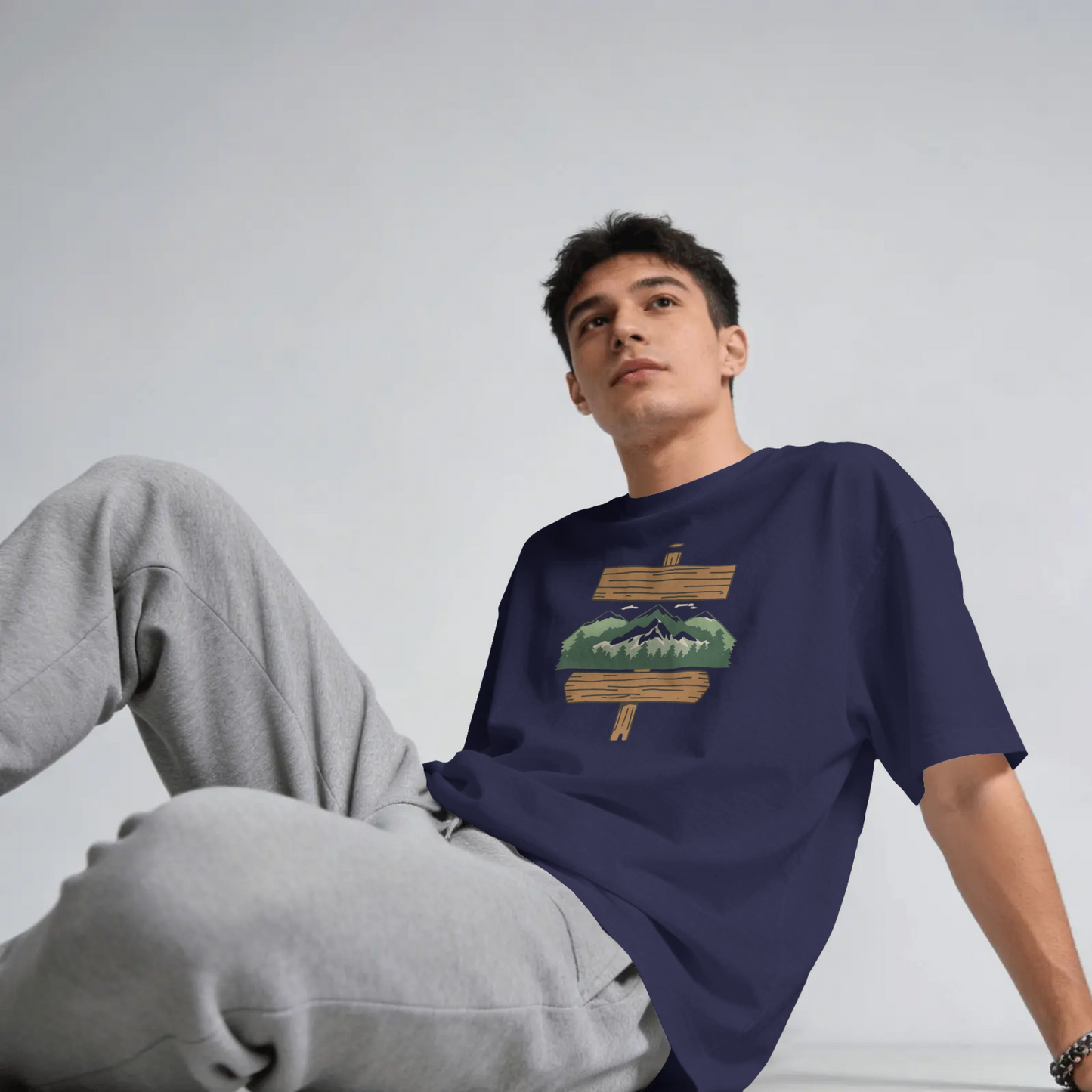 DRIPRA | The Trail Doesn't Ask Questions — Oversized Graphic Tee