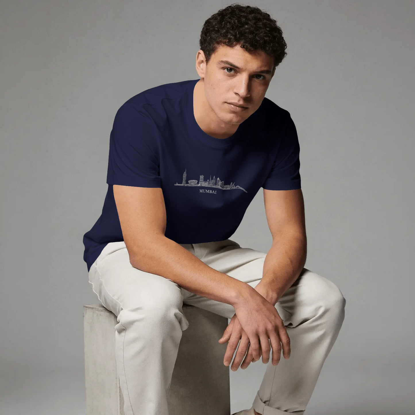 DRIPRA™ |Mumbai Skyline Minimalist T-Shirt