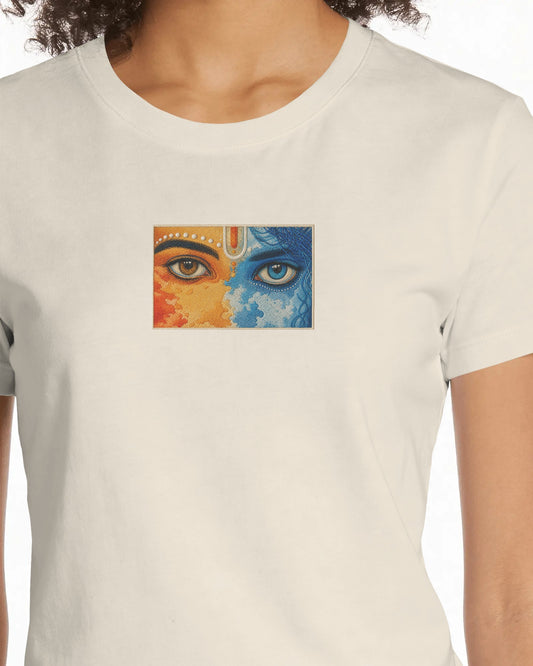 krishna eyes divine unisex oversized t-shirt