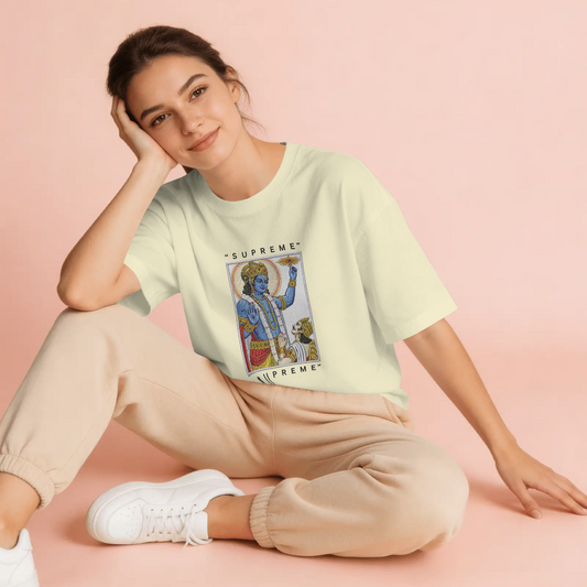 Supreme Lord Krishna Bhagavad Gita Graphic T-Shirt | Divine Krishna & Arjuna