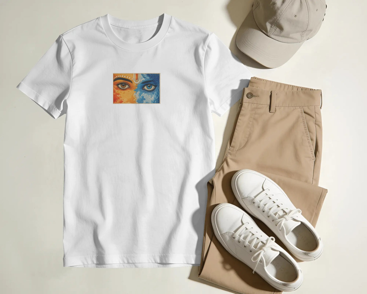 krishna eyes divine unisex oversized t-shirt