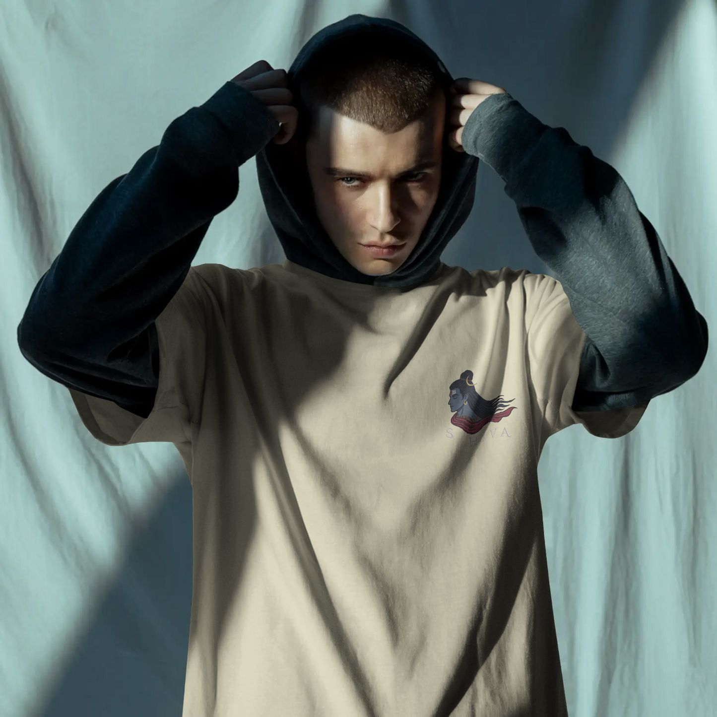 Minimal Shiva Oversized T-Shirt | Mahadev Aesthetic Graphic Tee