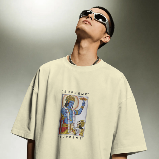 Supreme Lord Krishna Bhagavad Gita Graphic T-Shirt | Divine Krishna & Arjuna